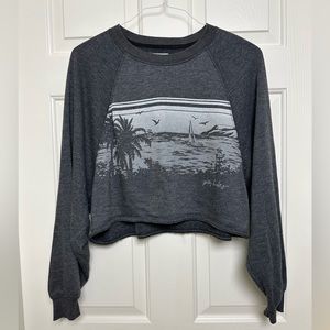 cropped oversized crewneck